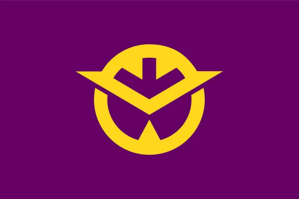 Okayama ilinin bayrağı, Japonya, vektör tasarımı