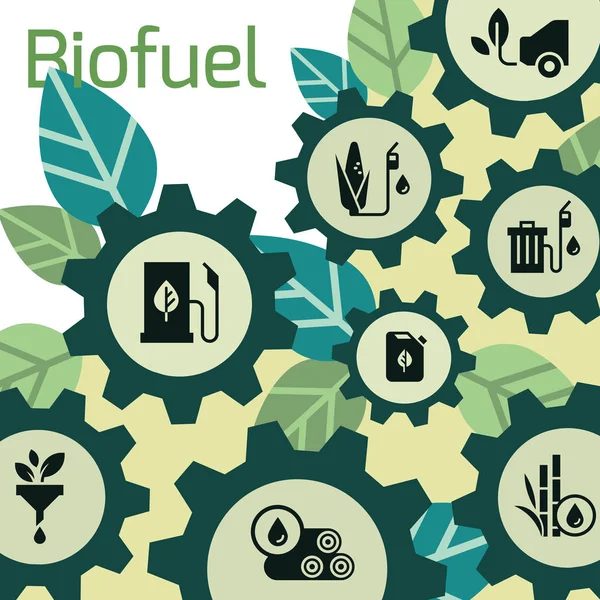 Biyoyakıt teması vektör şablonu, çevre dostu