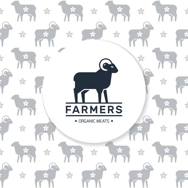 Logo farmy nebo prodejny s pamětí RAM a místem pro text na pozadí. — Stockový vektor
