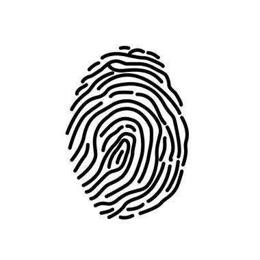 Tarama sistemi tarafından parmak izi tanımlama için. Vektör çizim