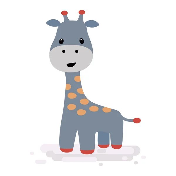 Mignon Dessin Animé Girafe Illustration Vectorielle — Image vectorielle