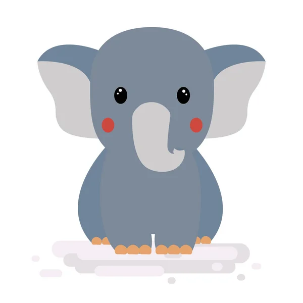 Cute Elephant Carton Vector Illustration — Stock Vector