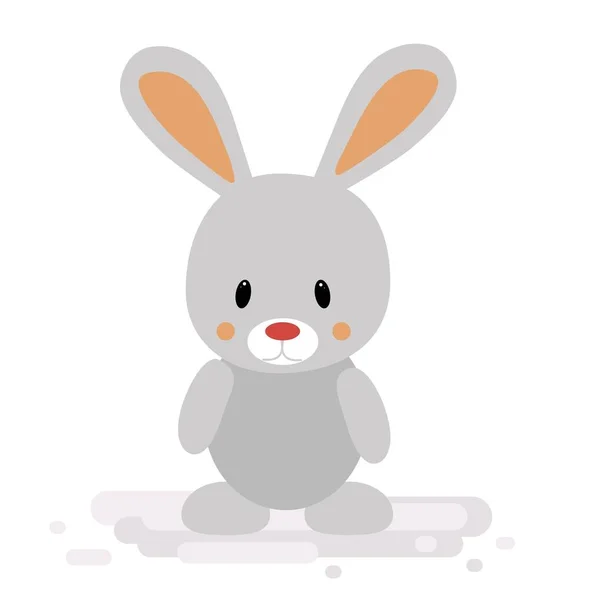 Cute Bunny Carton Vector Illustration — Stock Vector