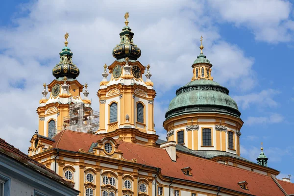 Stift Melk Bencés Apátság Fölött Város Melk Alsó Ausztria Európa — Stock Fotó