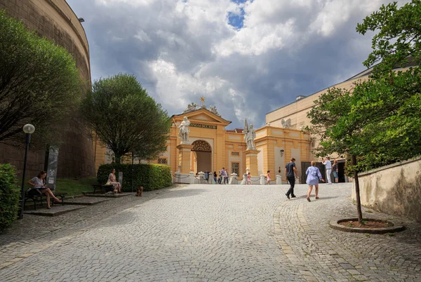 Melk Austria July 2018 Entrance Gate Melk Abbey Ancient Benedictine — Stock Photo, Image