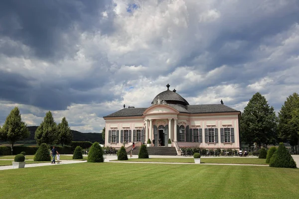 Melk Ausztria Július 2018 Kilátás Nyílik Század Parkban Barokk Stílusban — Stock Fotó