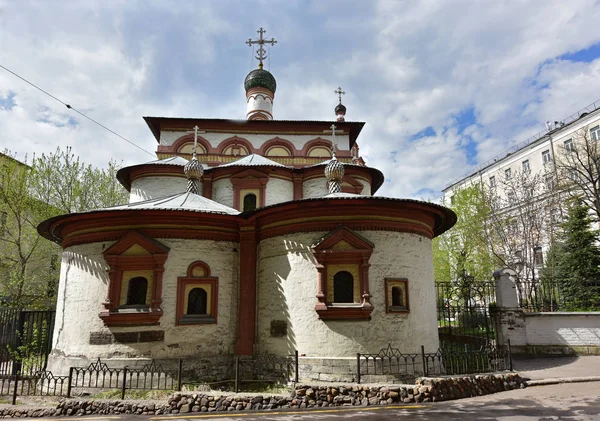 Cerkiew Trzech Świętych Hierarchów Kulishki Zbudowany Wieku Moscow Federacja Rosyjska — Zdjęcie stockowe