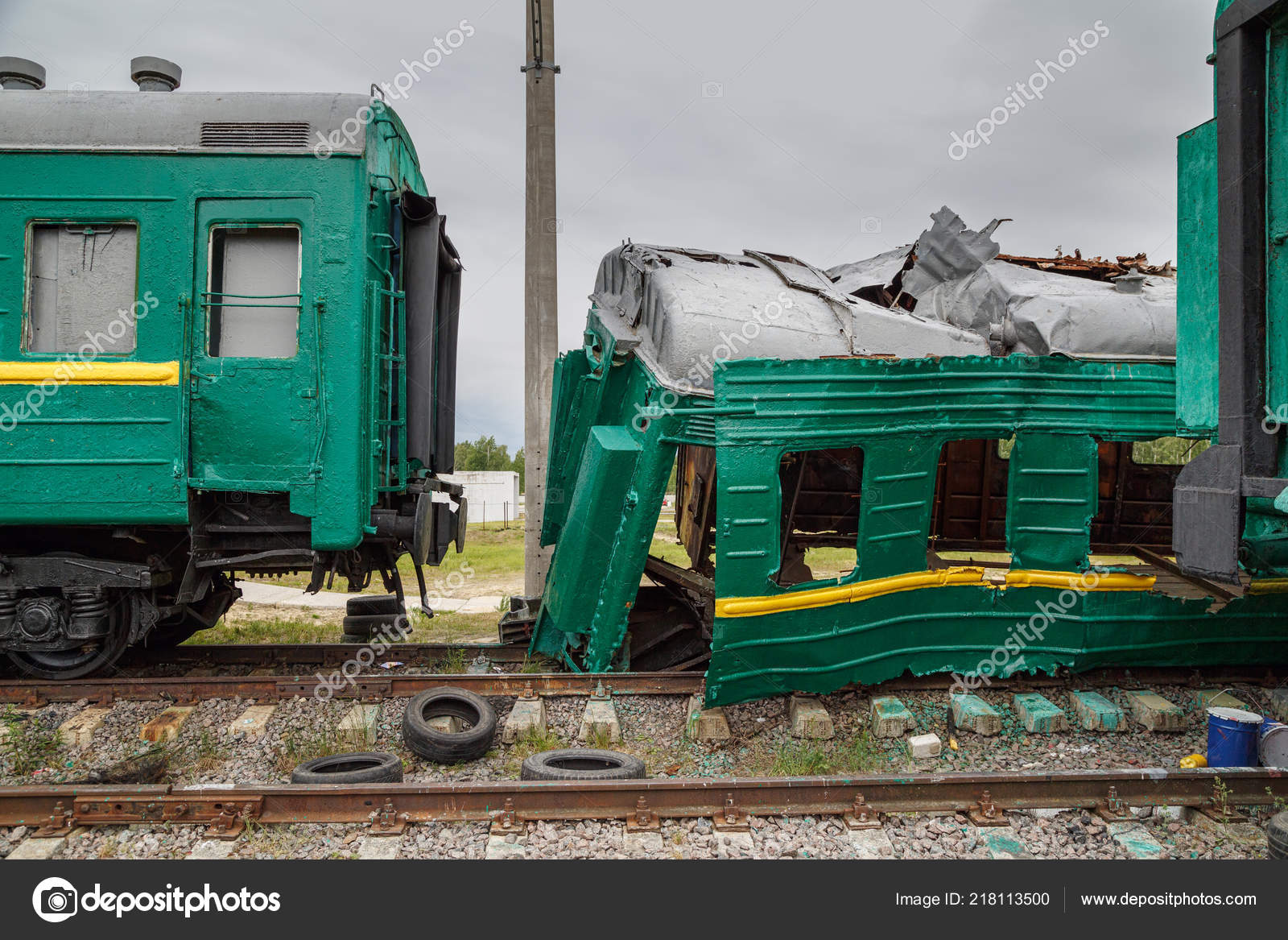 Broken Train Simulation Train Accident Training Ground Noginsk Rescue