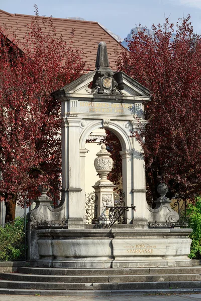 Admont Austria October 2018 Leopoldine Fountain Built 19Th Century Town — Stock Photo, Image