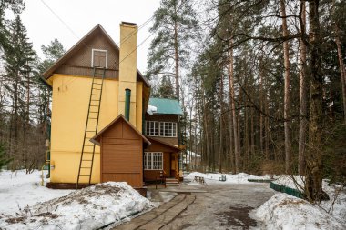 House-Müzesi ünlü Sovyet çocuk yazar Korney Chukovsky'in yazarlar Peredelkino köy içinde. Moscow region, Rusya Federasyonu.