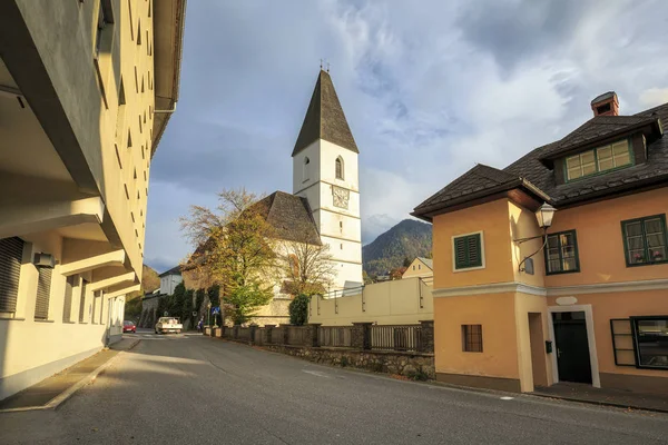 Pfarrkirche Paul Aus Dem Dreizehnten Jahrhundert Aufgenommen Einem Sonnigen Herbsttag — Stockfoto