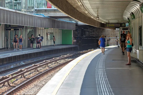 Вена Австрия Июля 2017 Года Metro Station Pilgramgasse Borough Margaret — стоковое фото