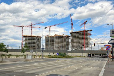 İnşaat alanında yeni konut geliştirme Parkapartments am Belvedere Merkezi Viyana, Avusturya.