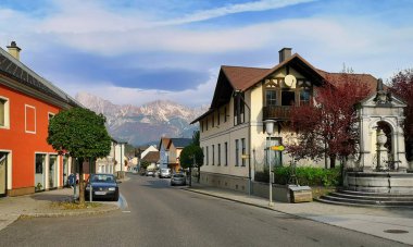 Admont şehir tarihi rahatlatın. Styria, Avusturya, Avrupa'nın devlet.