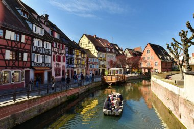 Colmar'ın küçük Venedik'i. Colmar kasabası, Alsace region, Fransa.