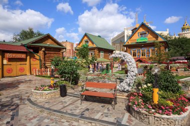 Eğlence kompleksi Tugan Avylym. Kazan şehri, Tataristan Cumhuriyeti, Rusya.