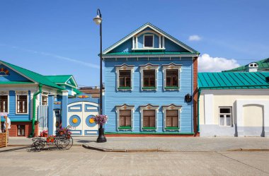Tarihsel merkez. Eski Tatar bölgesi Tatarskaya Sloboda. Kazan, Tataristan Cumhuriyeti, Rusya Federasyonu.