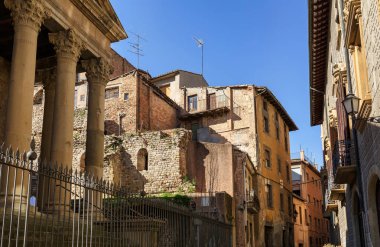 View of the Roman temple of Vic. Catalonia, Spain.