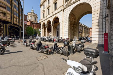 Filippo Meda Meydanı Milano, İtalya 'nın tarihi merkezinde.