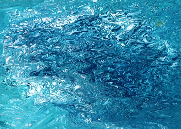 Фон Абстрактный Рисунок Белых Синих Тонах Ручная Картина Акрил Картонке — стоковое фото