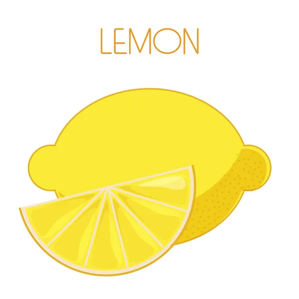 Лимон Векторне Зображення Ізольованому Фоні — стоковий вектор