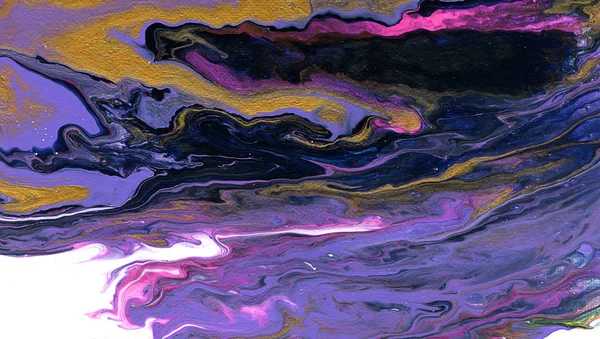 Contesto Illustrazioni Astratte Acrilico Colorato Liquido Acrilico Cartone Oro Rosa — Foto Stock