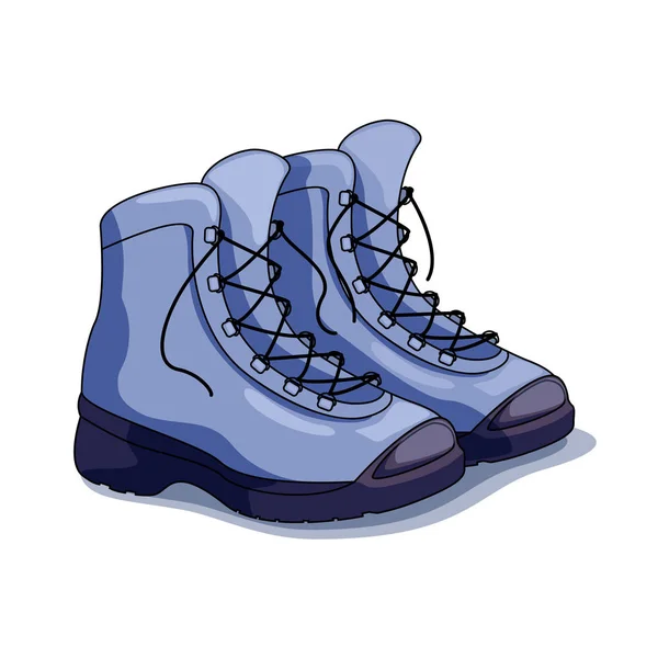 Sports Hiking Boots Desenhos Animados Vetor — Vetor de Stock