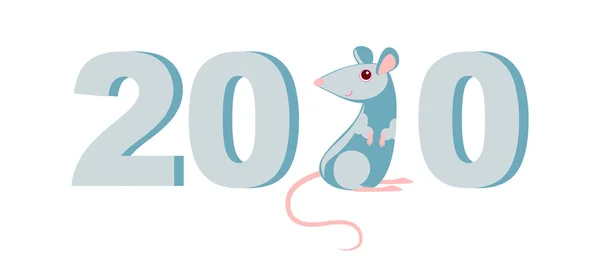 Çelik sıçan - Çin yeni yıl 2020 sembolü. 