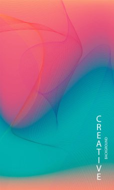 Geçmişi. Mercandan naneye geçişlerle soyutlanma. Web tasarımı için boş. Vektör