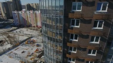 City hava, yatak odası banliyö binalar, havadan göster