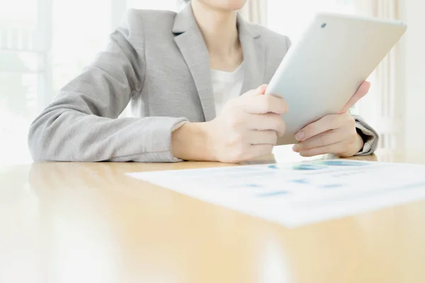 A Businesswoman with tablet