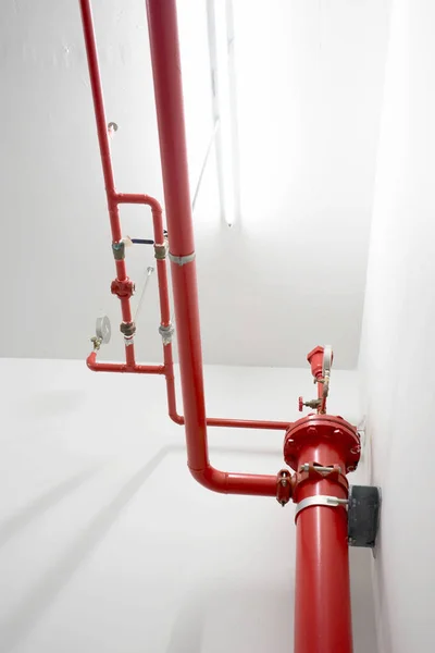 Труба Пожарного Гидранта Подключена Базе — стоковое фото