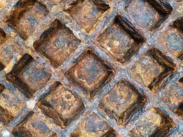 Grunge texture arrugginito piastra metallica arancione acciaio ossidato grap ferro — Foto Stock