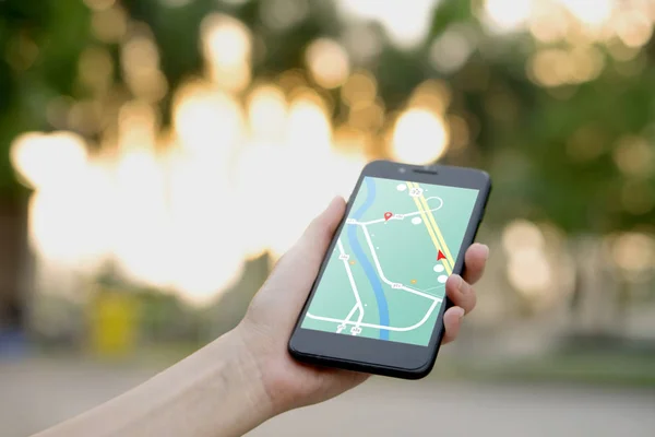 GPS harita yol hedef ağ bağlantısına yer sokak 