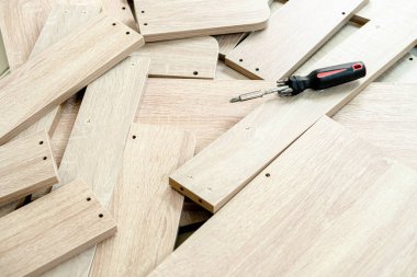 Diy mobilyalar için ahşap parçalar