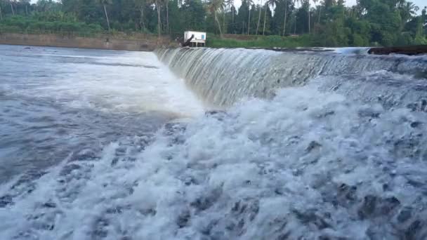 Air Terjun Yang Indah Dari Bendungan Cek Kerala India Pemandangan — Stok Video