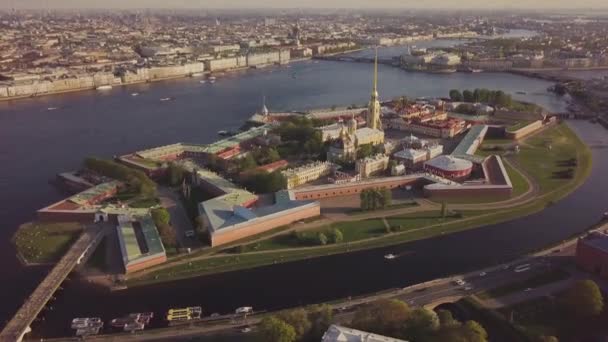 Peter and Paul Fortress in Saint-Petersburg — Stock Video