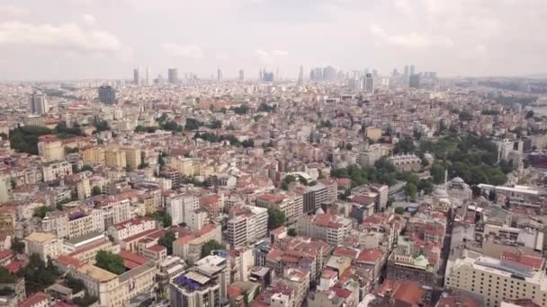 İstanbul 'un hava manzarası — Stok video