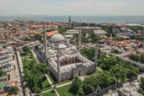 A légi felvétel a Suleymaniye Mosque — Stock Fotó