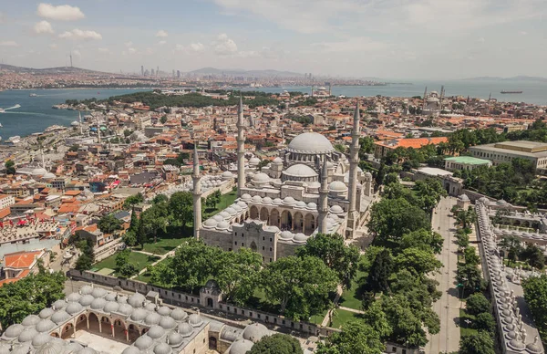 A légi felvétel a Suleymaniye Mosque — Stock Fotó