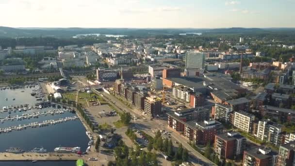 Luchtfoto van Jyvaskyla — Stockvideo