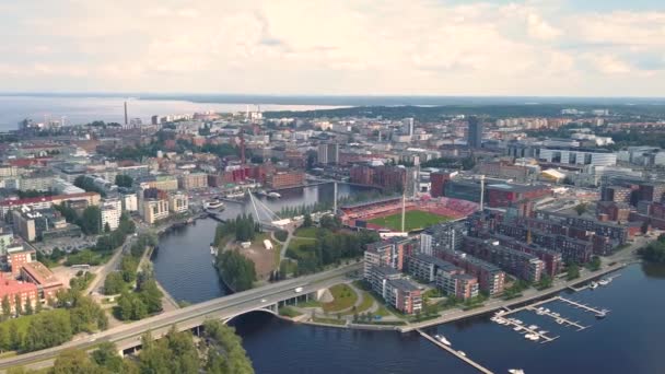 Vista aérea de Tampere — Vídeo de Stock
