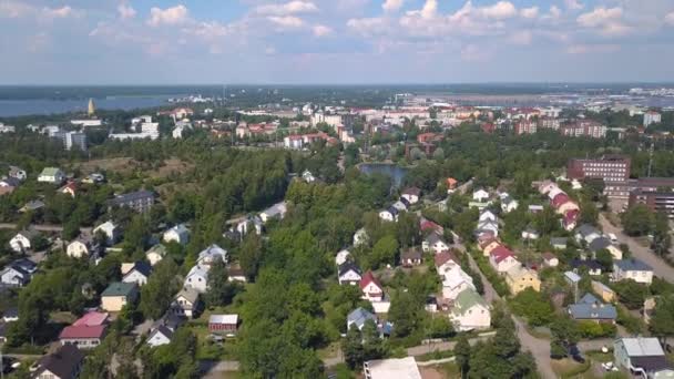 Luchtfoto van Kotka — Stockvideo