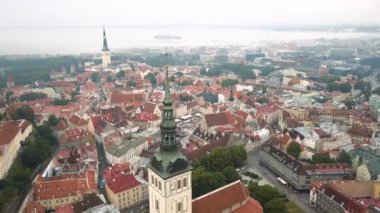 Tallinn şehir havadan görünümü