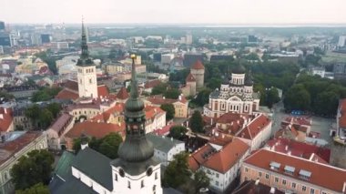 Tallinn şehir havadan görünümü