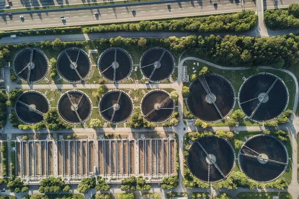 Water treatment facility from above