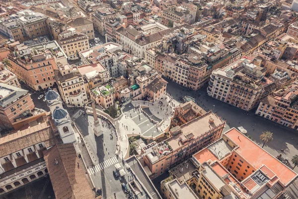 Piazza di Spagna y la Plaza de España en Roma — Foto de Stock