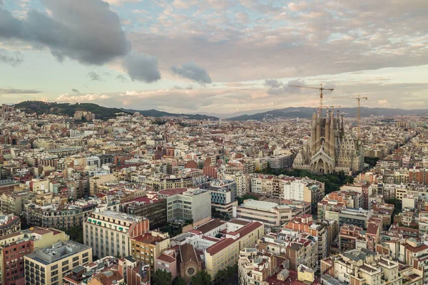 Sagrada Familia的空中景观 — 图库照片