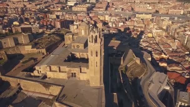 La catedral de Seu Vella en Lleida — Vídeo de stock