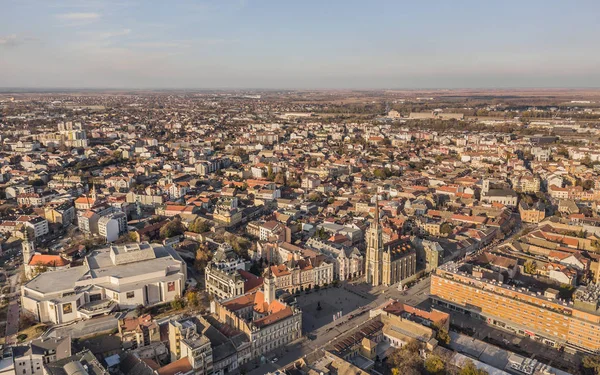 Widok z lotu ptaka miasta Novi Sad — Zdjęcie stockowe